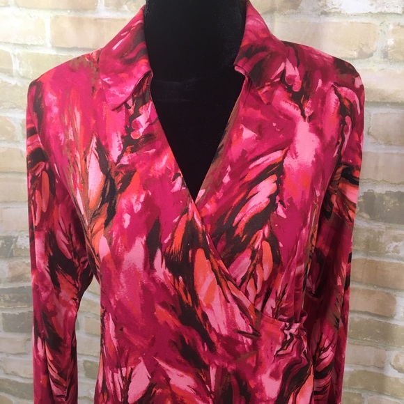 🆕J.Jill Faux Wrap Dress Size M - Picture 3 of 6